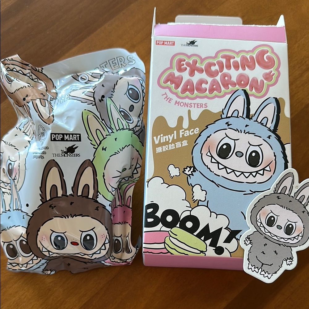 Pop Mart Exciting Macaron Vinyl Face Stuffed Animal Sesame Bean NIB